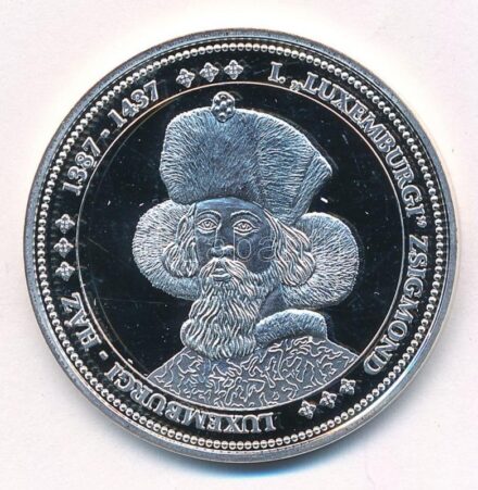 DN 'Magyarország Keresztény Királyai / Luxemburgi Zsigmond 1387-1437' Ag emlékérem (20g/0.333/38,36mm) T:PP kis patina