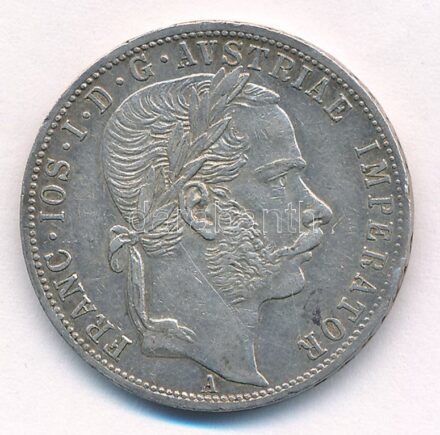 Ausztria 1868A 1Fl Ag 'Ferenc József' T:2 ph. Austria 1868A 1 Florin Ag 'Franz Joseph' C:XF edge error Krause KM#2221