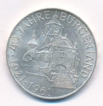 Ausztria 1961. 25Sch Ag '40 éves Burgenland' T:1- Austria 1961. 25 Schilling Ag '40th Anniversary Burgenland' C:AU Krause KM#2891