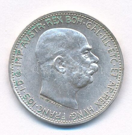 Ausztria 1914. 1K Ag 'Ferenc József' T:1- patina Austria 1914. Corona Ag 'Franz Joseph' C:AU patina Krause KM# 2820