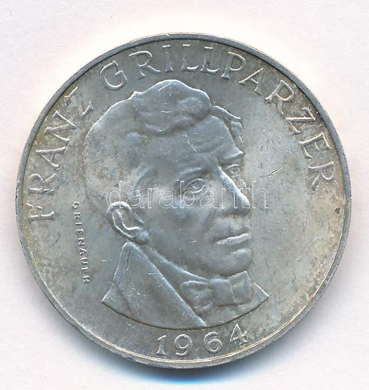 Ausztria 1964. 25Sch Ag 'Franz Grillparzer' T:1- patina Austria 1964. 25 Schilling Ag 'Franz Grillparzer' C:AU,patina Krause KM#2895.1