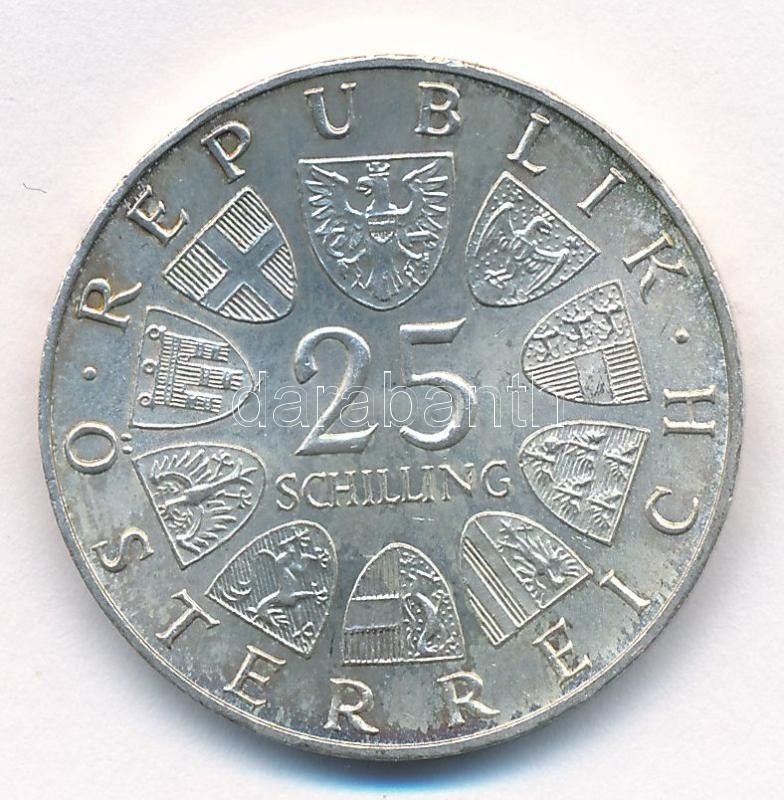 Ausztria 1964. 25Sch Ag 'Franz Grillparzer' T:1- patina Austria 1964. 25 Schilling Ag 'Franz Grillparzer' C:AU,patina Krause KM#2895.1 - Image 2