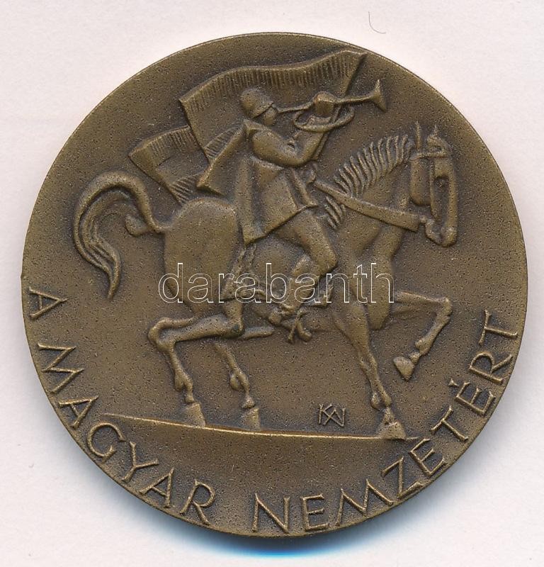 Kiss Nagy András (1930-) 1989. 'Magyar Nemzetért / Erdély' Br emlékérem (42mm) T:1-