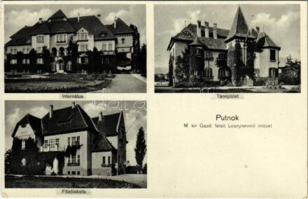 1937 Putnok, M. kir. gazdasági felső leánynevelő intézet, internátus, tanépület, főzőiskola (EK)