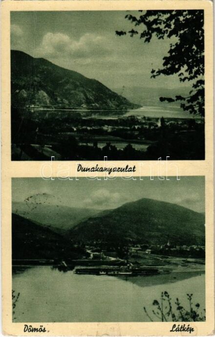 1943 Dömös, látkép, Dunakanyar (EK)