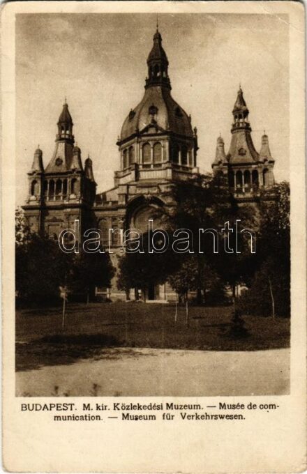 Budapest XIV. Városliget, M. kir. Közlekedési Múzeum. Rigler r.-t. 34. sz. (EK)