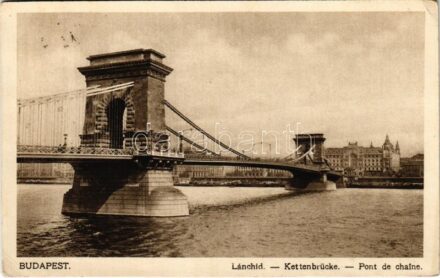 1926 Budapest, Lánchíd. Rigler r.-t. 39. sz. (EK)