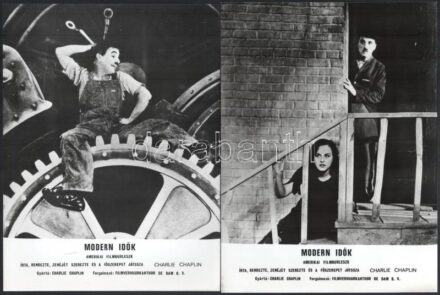 1936 ,,Modern idők' című amerikai filmről 13 db produkciós filmfotó, 18x24 cm