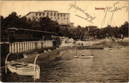 Lovran, Lovrana; 'Quarnero Seebad' boat (Rb)