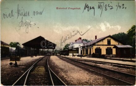 1909 Pragersko, Pragerhof; Bahnhof / railway station (Rb)