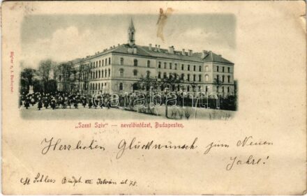 1902 Budapest XIV. Szent Szív nevelőintézet. István út 75. (szakadás / tear)