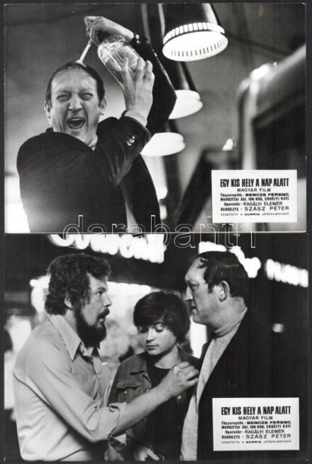 1974 ,,Egy kis hely a Nap alatt' című magyar filmről 13 db produkciós filmfotó, 18x24 cm