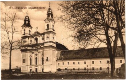 Csíksomlyó, Sumuleu Ciuc; Biserica de pelerinaj / Kegytemplom. Gust és Puskás fényképészete kiadása / pilgrimage church (enyhén ázott sarkak / slightly wet corners)