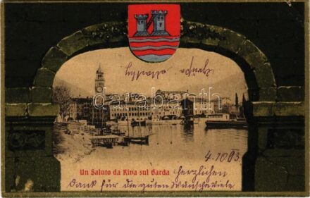 Riva del Garda. Art Nouveau, coat of arm litho (EK)