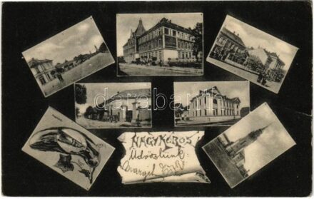Nagykőrös, mozaiklap. Bazsó Lajos kiadása (EK)