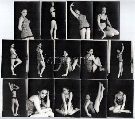cca 1974 ,,Az első próbafelvételen eddig jutottunk' feliratú tároló dobozból 13 db jelzés nélküli vintage fotó, Marinkay István (1920-?) veszprémi fotóművész hagyatékából, 9x6 cm