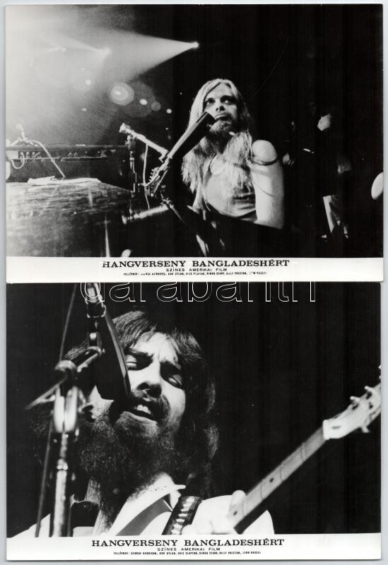 1971 George Harrison, Ringo Starr, Bob Dylan, Ravi Shankar és mások segélykoncertje Bangladesért, az erről készült filmet Magyarországon is bemutatták (1972), a tételben a film 7 db produkciós filmfotója szerepel + hozzáadva egy magyar - Image 2
