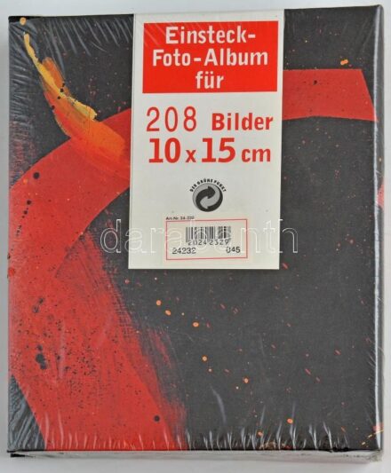 Bontatlan fotóalbum 208 képeslap férőhellyel / Unopened photo album for 208 postcards (19 x 23 cm)