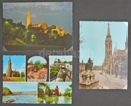 Modern magyar képeslapgyűjtemény, kb 150 db modern magyar városképes lap fotóalbumban, fotósarokkal berakva / Cca. 150 modern Hungarian town-view postcards in an album