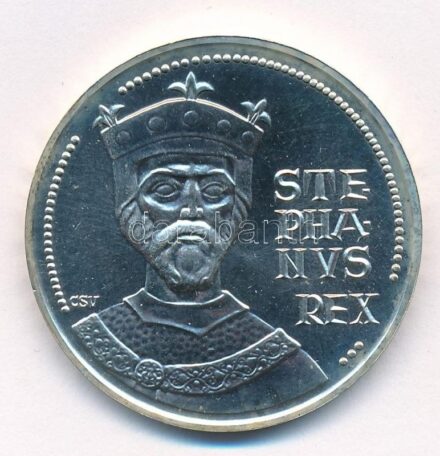 1972. 100Ft Ag 'Szent István' T:BU halvány patina Adamo EM39