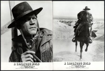 1968 ,,A lopakodó Hold' című amerikai western filmről készült 9 db produkciós filmfotó, 24x18 cm