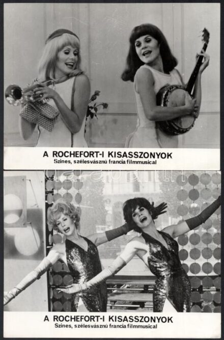 1967 ,,A Rochefort-i kisasszonyok' című francia filmmusicalról készült 13 db produkciós filmfotó, 18x24 cm