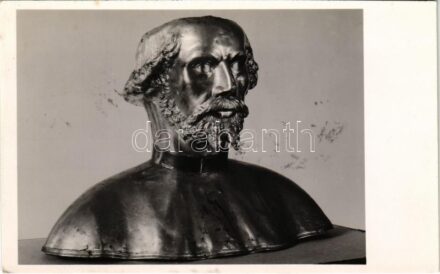 1942 Budapest I. Országos Magyar Történeti Múzeum, Történeti tár, Szent László fejereklyetartója 1400 körül. Oroszlán Zoltán régész és művészettörténésznek címzett levél a hátoldalon (fl)