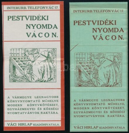 Pestvidéki Nyomda, Vác két számolócédula