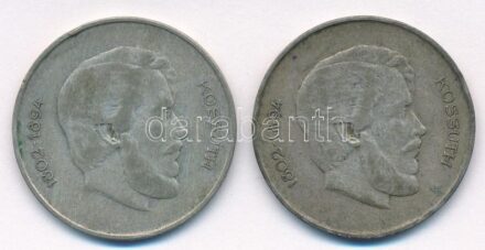 1947. 5Ft Ag 'Kossuth' (2x) T:3 patina Adamo F8.1