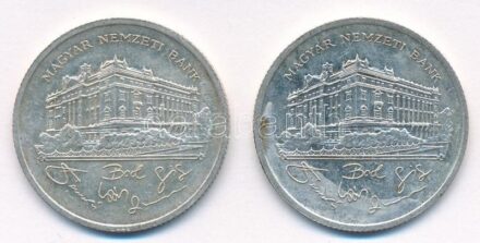 1992. 200Ft Ag 'MNB' (2x) T:1-,2 patina Adamo F13