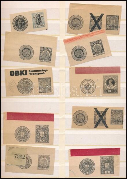 Díjjegyes fuvarlevél kivágások berakólapon