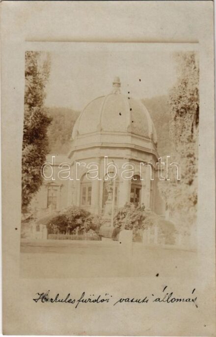 1908 Herkulesfürdő, Baile Herculane; vasútállomás / railway station. photo