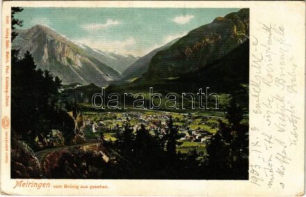1903 Meiringen vom Brünig aus gesehen