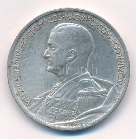1939. 5P Ag 'Horthy balra' T:2- ph. Adamo P8.1