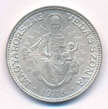 1938. 2P Ag 'Madonna' T:1- Adamo P7