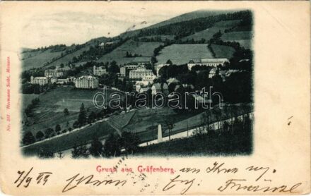 1899 Lázne Jeseník, Grafenberk, Bad Gräfenberg; (small tear)