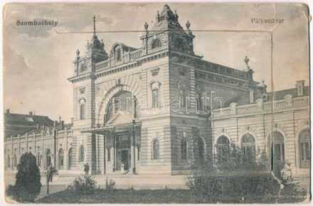 Szombathely, pályaudvar, vasútállomás. leporellolap 10 képpel (kopott / worn)