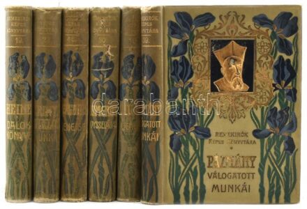Remekírók Képes Könyvtára 6 kötete: Vergilius Aeneise; Schiller költeményei; Heine: Dalok könyve; Gróf Zrínyi Miklós válogatott munkái; Homeros Odysseiája; Pázmány Péter válogatott munkái. Szerk.: Radó Antal. Bp., Lampel R.