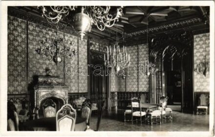 Lednice, Lednice-Valtice, Feldsberg-Eisgrub, Eisgrub; Schloss Liechtenstein, Blauer Saal / Zámek Liechtensteinuv, Modry sal / castle, interior (fa)