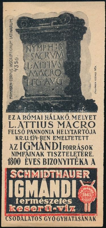 Schmidthauer Igmándi számolócédula
