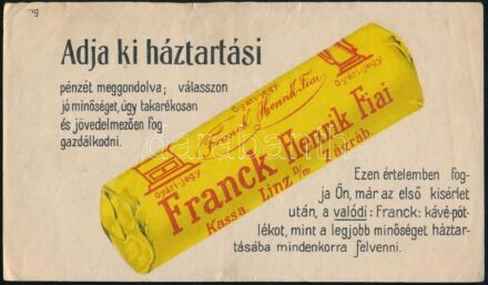 Franck Henrik Fiai számolócédula