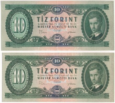 1969. 10Ft (2x) T:II Adamo F7