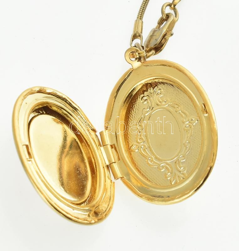 Kámea jellegű fényképtartós medál, láncon 45cm - Image 2