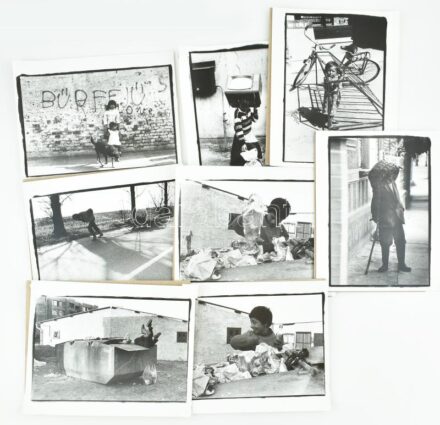 cca 1990 Vegyes fotó tétel, 8 db, a hátoldalakon feliratozva (Bácsi Krisztián), utólagos előhívások, ragadós hátoldalakkal,(kartonokkal elválasztva), egy sarkán gyűrődéssel, 30x24 cm