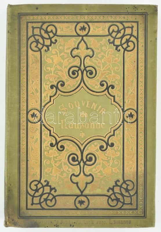 1901 Lausanne, leporelló 12 db keményhátú fotóval, Kunstanstalt Lautz & Isenbeck, aranyozott egészvászon-kötésben, foltos borítóval, a leporelló több helyen szétvált, 17x11 cm - Image 2