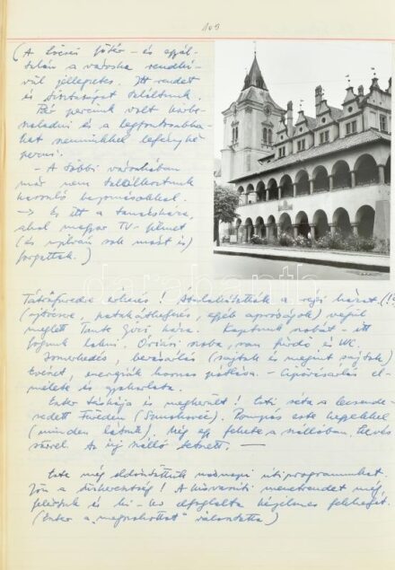cca 1970-1980 Kirándulások naplói, két kötetben, benne magyarországi, erdélyi és felvidéki utazások leírásaival, dátumozva. Benne gazdag fotó anyaggal, nagyrészt fekete-fehér fotók, de a végén néhány színessel, valamint pár