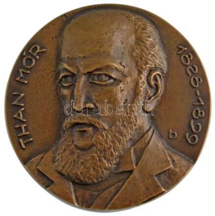 Bartos Endre (1930-) 1998. '150 év Nemzetközi Bélyegkiállítás Budapest / Than Mór 1828-1899' Br emlékplakett (112mm) T:1-