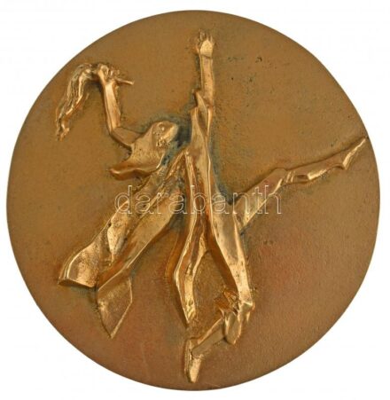 DN 'Az Országos Találmányi Hivatal Emlékérme' nagyméretű bronz plakett (129-132mm) T:1-