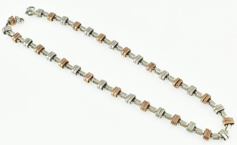 Bizsu fém nyaklánc, h: 50 cm