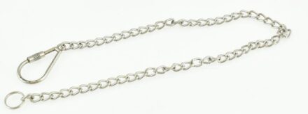 Karabineres fém lánc, h: 45 cm